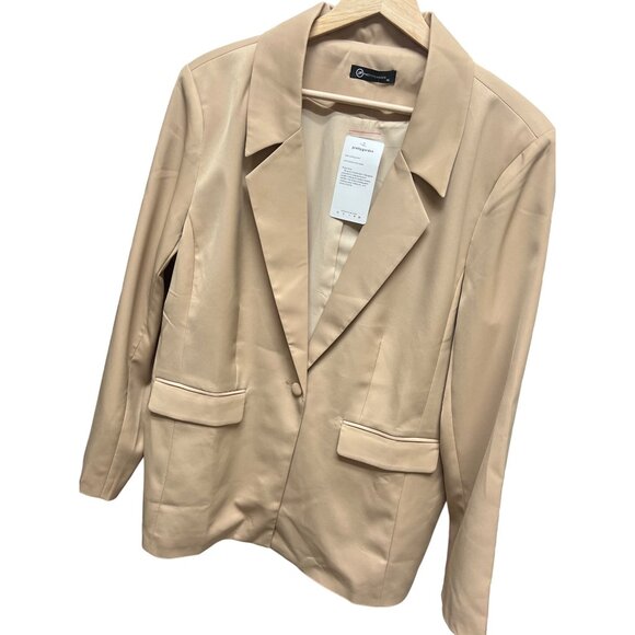 Pretty Garden NWT Tan Oversized Career Blazer - Picture 2 of 8